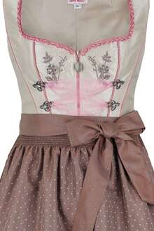 Dirndl kurz beige / nuss / ros