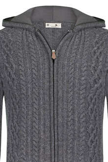 Herren Trachtenstrickjacke grau grn