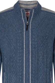 Herren Strickacke mit Reiverschluss jeansblau