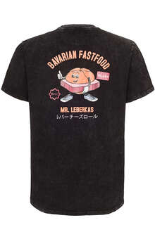 Herren T-Shirt 'Mr.Laberkas' Bavarian Fastfood schwarz