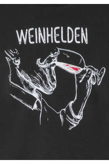 Herren T-Shirt 'WEINHELDEN' schwarz