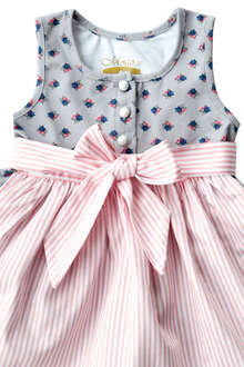 Baby-Dirndl mit Schrze rosa/grau