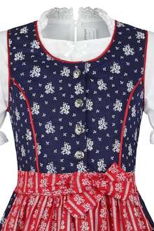 Kinderdirndl geblmt blau rot mit Bluse