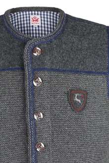 Trachten Strickweste grau-blau 'Finn'