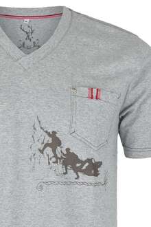 T-Shirt V-Ausschnitt mit Druck