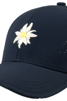 Unisex Cap mit Edelwei-Design fr Outdoor und Sport dunkelblau