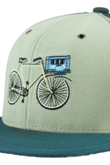 Unisex Cap 'Expresslieferdienst' aus Baumwolle und Leinen dunkelgrn