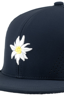 Unisex Cap mit Edelwei-Design und Sportfunktion dunkelblau