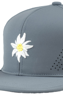 Unisex Cap mit Edelwei-Design und Sportfunktion graublau