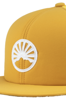 Unisex Cap mit Gipfelstrmer-Design und Quetschfunktion gelb