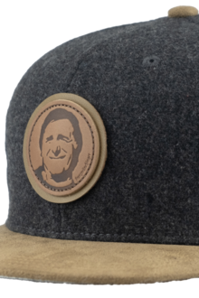 Unisex Cap aus Wollmix mit Monaco-Design dunkelgrau