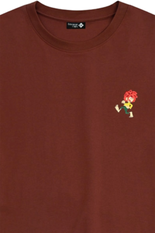 T-Shirt mit Pumuckl 'Grantig by nature' dunkelrot
