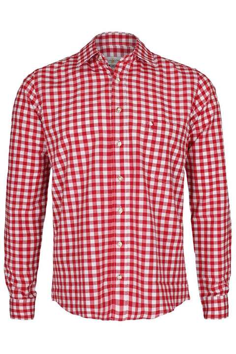 Hemd Slim-Fit rot-wei kariert 'Patrick'