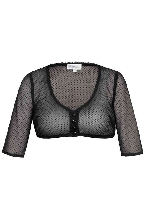 Dirndlbluse mit halblangen rmeln schwarz