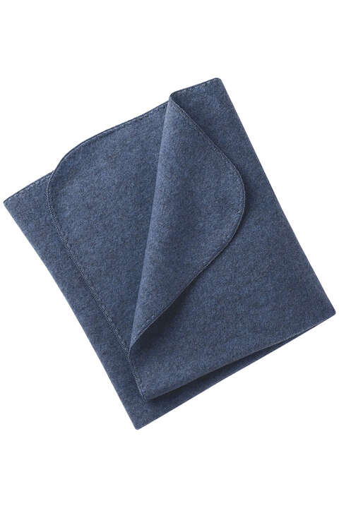 Bio-Wollfleece-Babydecke 80 x 100 cm blau