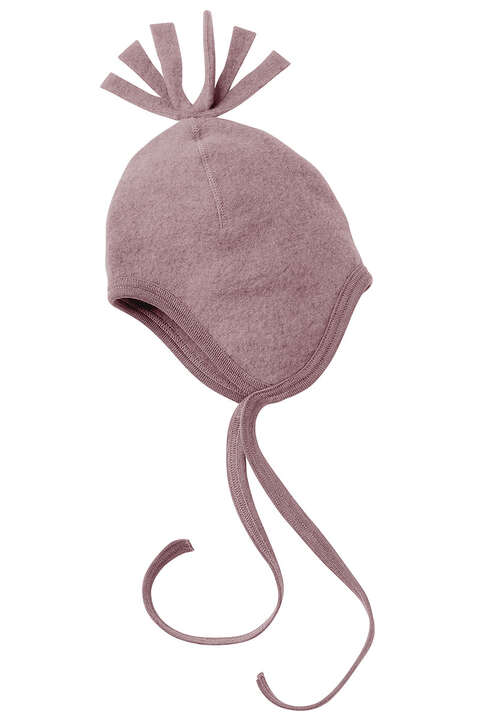 Baby-Schurwoll-Mütze rosenholz