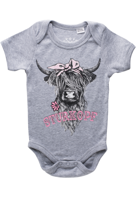 Babybody 'Sturkopf' grau