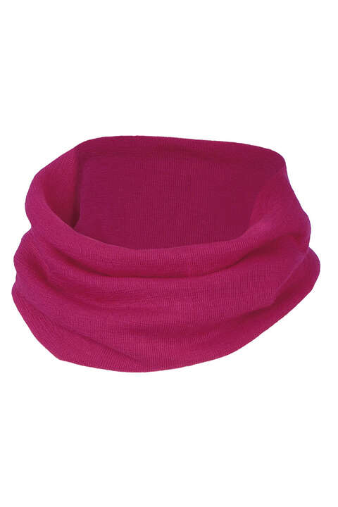 Kinder Loop-Schal aus Woll/Seide pink
