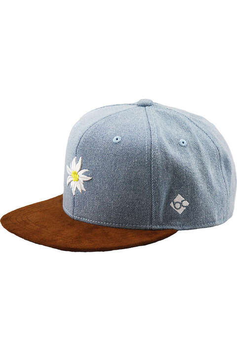 Snapback Cap 'Edelwei Denim' hellblau