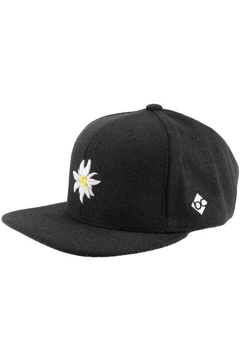 KIDS Snapback Cap mit Edelweissstickerei dunkelgrau