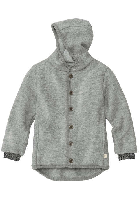 BABY Walk-Jacke Bio-Schurwolle GOTS grau