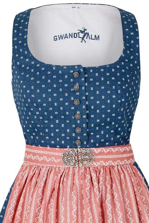 Waschdirndl jeansblau ohne Schrze