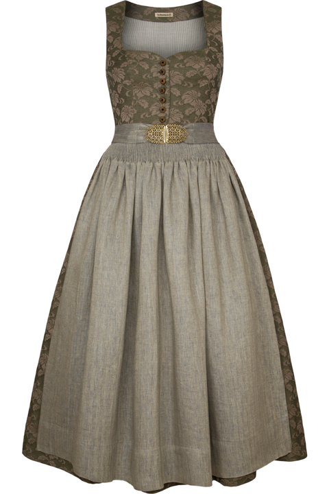 Dirndl lang flaschengrn perlmutt