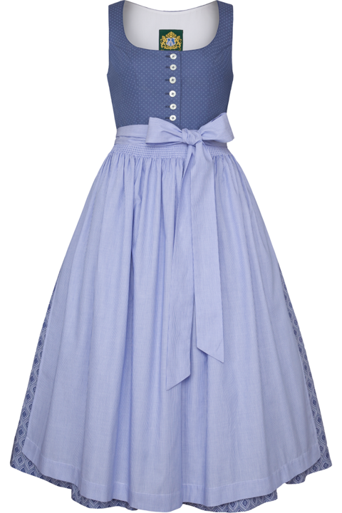 Baumwolldirndl lang blau