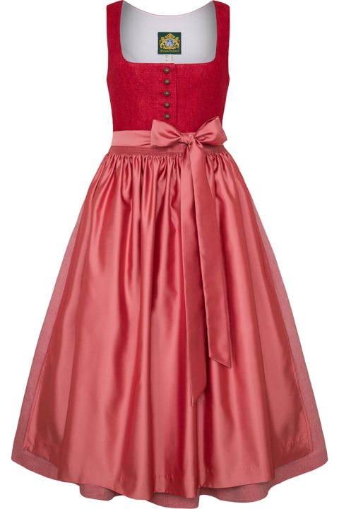 Langes Leinendirndl rot