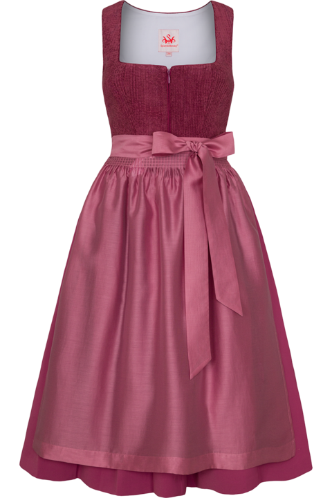 Mididirndl mit Cord rosa