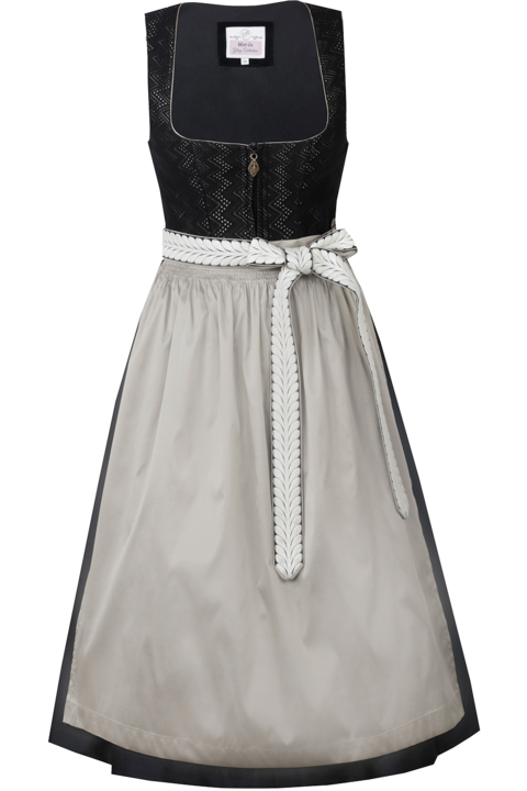 Midi-Dirndl schwarz taupe