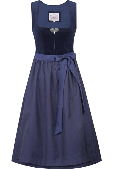 Midi-Dirndl Samt marine