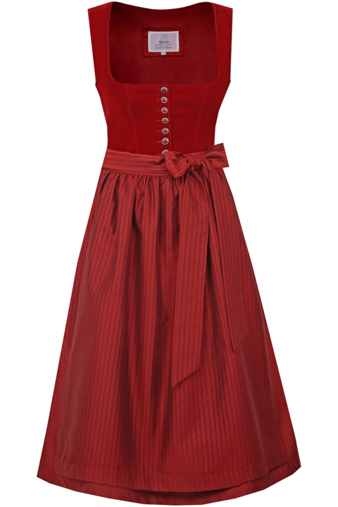 Midi-Samtdirndl kirsche