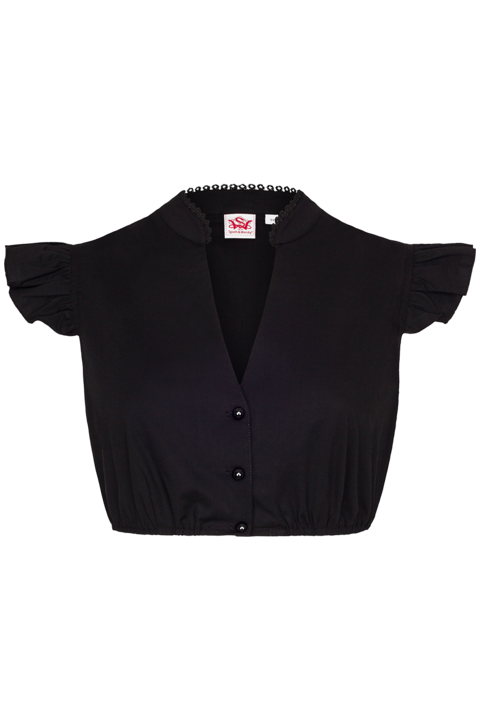 Dirndlbluse mit Flgelarm schwarz