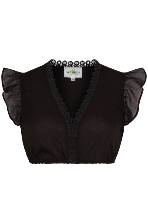 Dirndlbluse mit Flgelarm schwarz