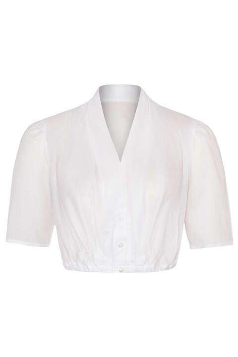 Dirndlbluse mit Kelchkragen wei