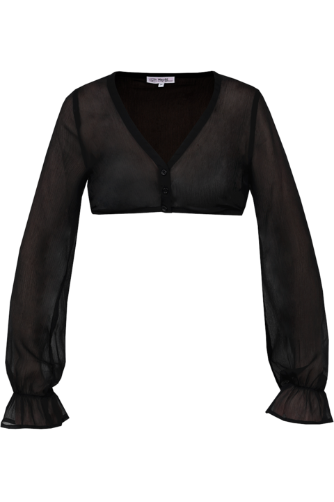 Dirndlbluse mit weiten rmeln schwarz