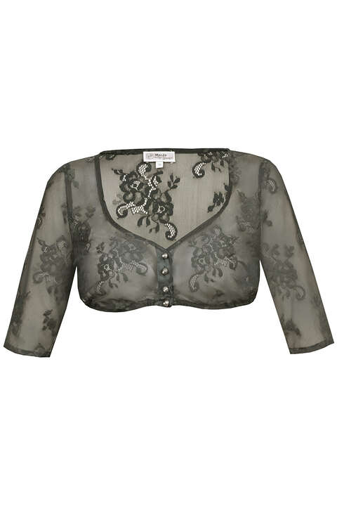 Dirndlbluse mit halblangen rmeln flaschengrn