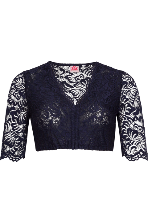 Dirndlbluse aus Spitze dunkelblau