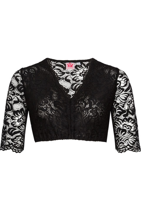 Dirndlbluse aus Spitze schwarz