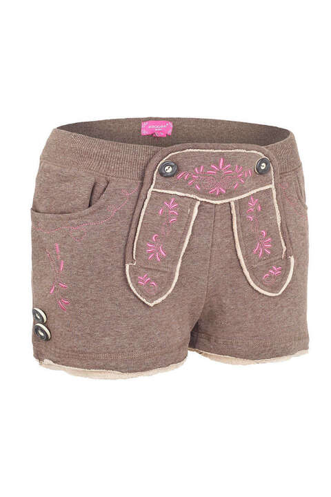 Damen Stoffshorts in Lederhosenoptik