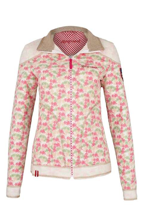 Damen Trachten Outdoorjacke natur rosa