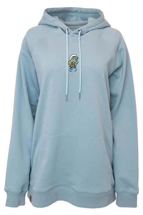 Damen Pullover Schlumpfine hellblau