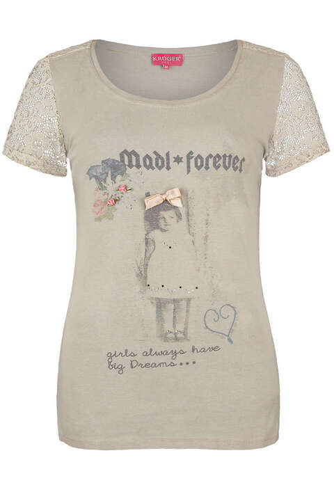 Trachten Damen T-Shirt 'Madl forever' oliv