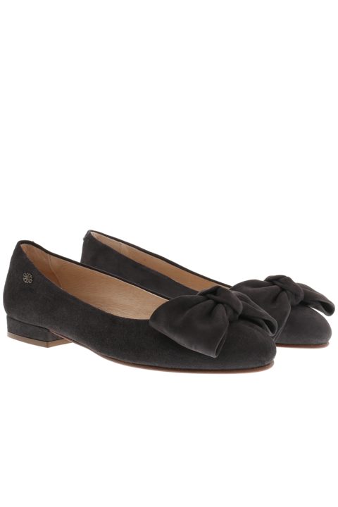 Trachten-Pumps mit Schleife navy
