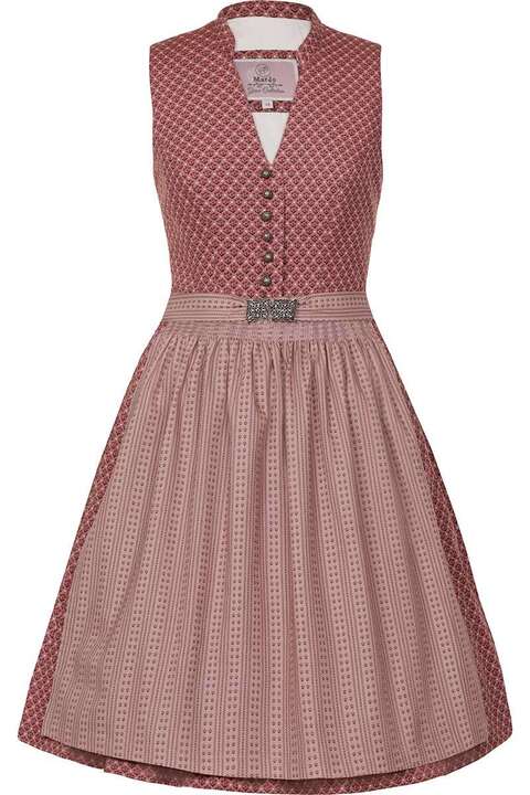 Hochgeschlossenes Midi-Dirndl cranberry