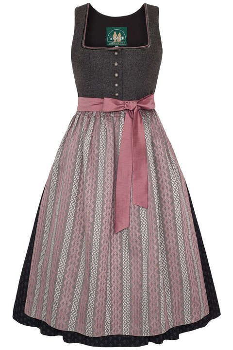 Lodendirndl Stretch altrosa grau