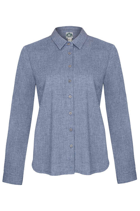 Damen Trachtenbluse langarm hellblau