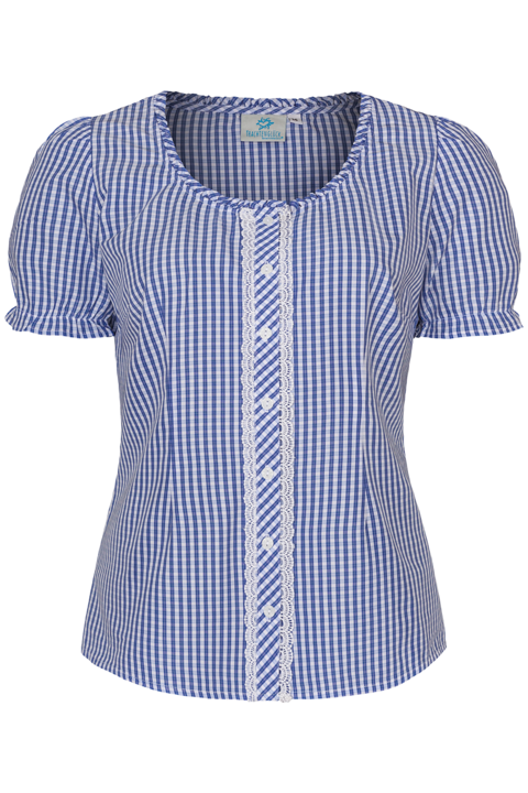 Trachten Miederbluse blau