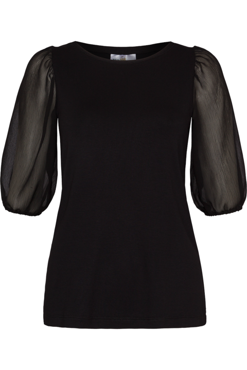 Damen Trachtenshirt mit weiten rmeln schwarz